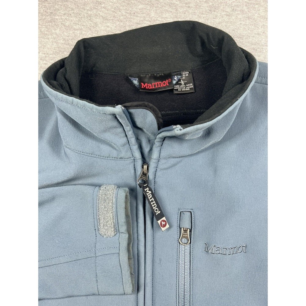 Marmot Gravity Softshell Jacket Black Fleece Lined Full Zip Outdoors Mens L‎